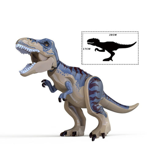 Jouet dinosaure  t-rex bleu  Jurassic block